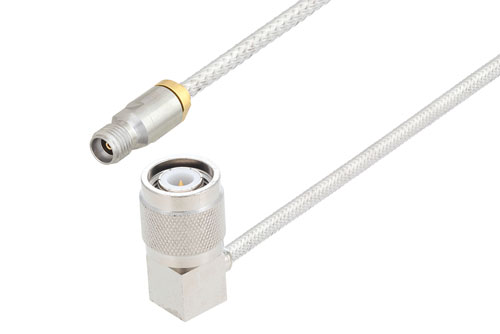 3.5mm Female to TNC Male Right Angle Cable Using PE-SR402FL Coax