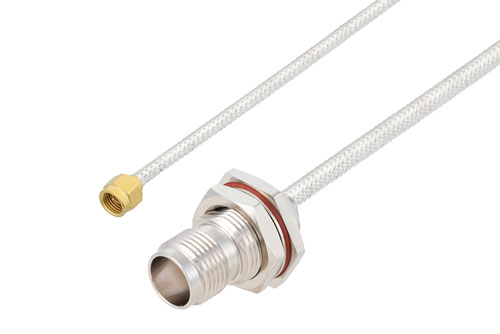 2.92mm Male to TNC Female Bulkhead Cable Using PE-SR402FL Coax