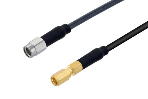 SSMA Male to SSMC Plug Low Loss Cable Using LMR-100A-UF Coax with HeatShrink