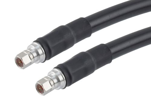 75 Ohm F Male to 75 Ohm F Male Cable Using 75 Ohm LMR-600-75-DB Coax