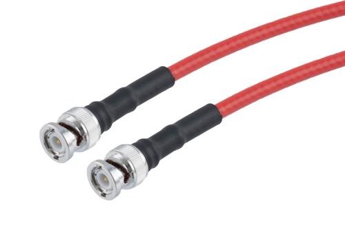 Plenum BNC Male to BNC Male Low Loss Cable Using LMR-240-LLPX Coax with Times Microwave Components