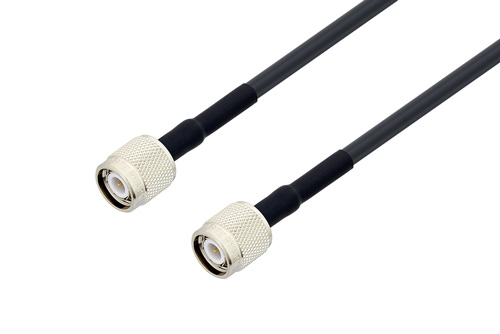 TNC Male to TNC Male Low Loss Cable Using LMR-240-UF Coax with HeatShrink