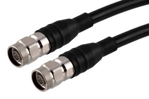 Fire Rated N Male to N Male Low PIM Cable Using TCOM-400-FR Coax With Times Microwave Components