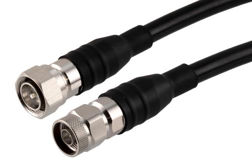 Fire Rated 4.3-10 Male to N Male Low PIM Cable Using TCOM-400-FR Coax With Times Microwave Components