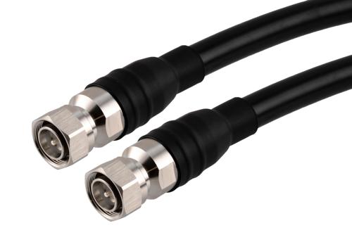 Fire Rated 4.3-10 Male to 4.3-10 Male Low PIM Cable Using TCOM-600-FR Coax With Times Microwave Components