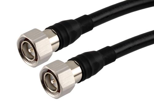 Fire Rated 7/16 DIN Male to 7/16 DIN Male Low PIM Cable Using TCOM-600-FR Coax With Times Microwave Components