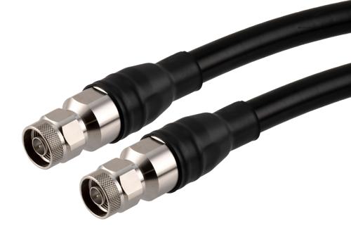 Fire Rated N Male to N Male Low PIM Cable Using TCOM-600-FR Coax With Times Microwave Components