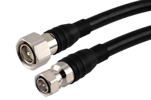 Fire Rated 4.3-10 Male to 7/16 DIN Male Low PIM Cable Using TCOM-600-FR Coax With Times Microwave Components