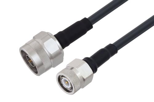 Fire Rated N Male to TNC Male Low Loss Cable Using TCOM-195-FR Coax With Times Microwave Components