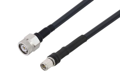 Fire Rated SMA Male to TNC Male Low Loss Cable Using TCOM-240-FR Coax With Times Microwave Components