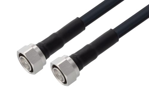 Fire Rated 4.3-10 Male to 4.3-10 Male Low Loss Cable Using TCOM-400-FR Coax With Times Microwave Components