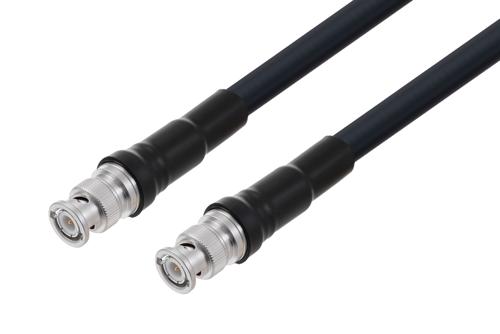 Fire Rated BNC Male to BNC Male Low Loss Cable Using TCOM-400-FR Coax With Times Microwave Components