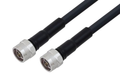 Fire Rated N Male to N Male Low Loss Cable Using TCOM-400-FR Coax With Times Microwave Components