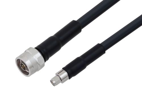 Fire Rated N Male to SMA Male Low Loss Cable Using TCOM-400-FR Coax With Times Microwave Components