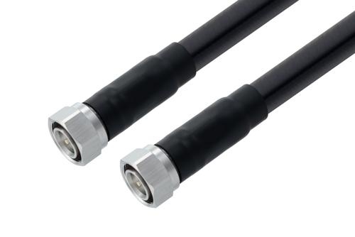 Fire Rated 4.3-10 Male to 4.3-10 Male Low Loss Cable Using TCOM-600-FR Coax With Times Microwave Components