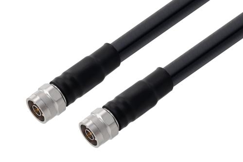 Fire Rated N Male to N Male Low Loss Cable Using TCOM-600-FR Coax With Times Microwave Components