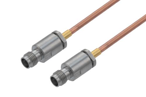 1.85mm Female to 1.85mm Female Cable Using RG405 Semi-Rigid Coax