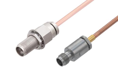 2.92mm Female Bulkhead to 1.85mm Female Cable Using RG405 Semi-Rigid Coax