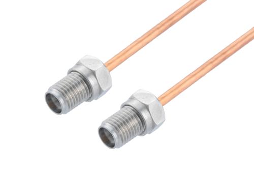 2.92mm Female to 2.92mm Female Cable Using PE-118SR Semi-Rigid Coax