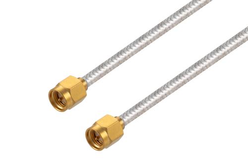 SMA Male to SMA Male Non-Magnetic Cable Using PE-141FL-NM Coax