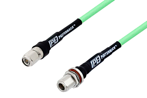 N Female Bulkhead to TNC Male Low Loss Test Cable 50 cm Length Using PE-P300LL Coax