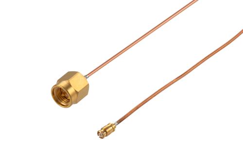 SMA Male to SMP Female Non-Magnetic Cable Using PE-SR047-NM Coax