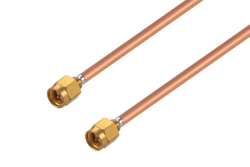 SMA Male to SMA Male Non-Magnetic Cable Using PE-SR141-NM Coax