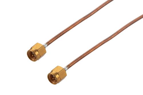 SMA Male to SMA Male Non-Magnetic Cable Using PE-SR405-NM Coax