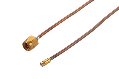 SMA Male to SMP Female Non-Magnetic Cable Using PE-SR405-NM Coax