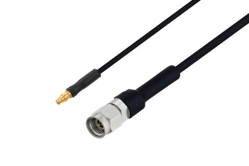 Mini SMP Female to 2.92mm Male Cable Using PE-SR405FLJ Coax with HeatShrink