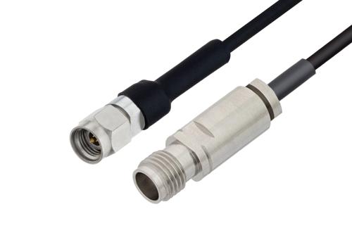 2.92mm Male to 2.4mm Female Cable Using PE-SR405FLJ Coax