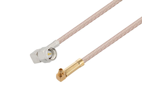SMA Male Right Angle to MMCX Plug Right Angle Cable Using RG316-DS Coax