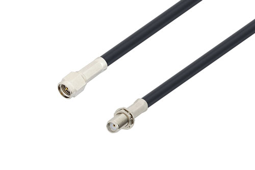 SMA Male to SMA Female Bulkhead Low Loss Cable Using LMR-195 Coax