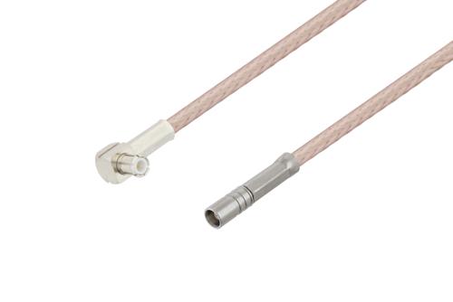 MCX Plug Right Angle to MCX Jack Cable Using RG316-DS Coax