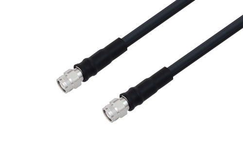 TNC Male to TNC Male Low Loss Cable Using LMR-400 Coax with Times Microwave Components with HeatShrink