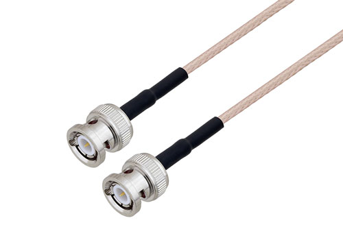 BNC Male to BNC Male Cable Using RG316-DS Coax with Double HeatShrink