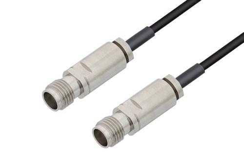 2.4mm Female to 2.4mm Female Cable Using PE-SR405FLJ Coax , LF Solder