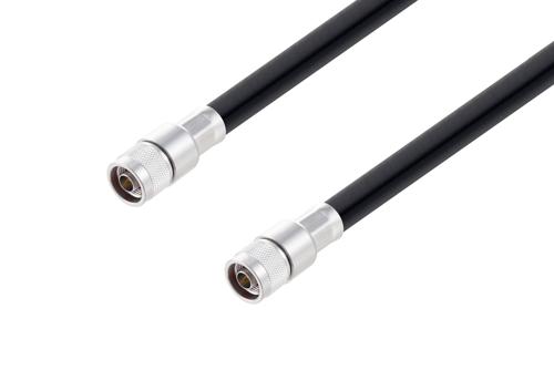 N Male to N Male Low Loss Cable Using LMR-600-DB Coax, LF Solder