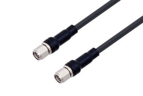 SMA Male to SMA Male Low Loss Cable Using LMR-200 Coax with Times Microwave Components with HeatShrink
