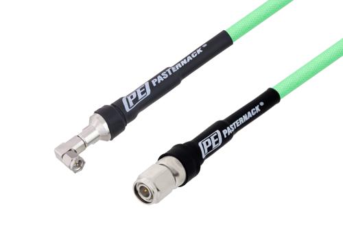 TNC Male to SMA Male Right Angle Low Loss Cable Using PE-P300LL Coax, LF Solder