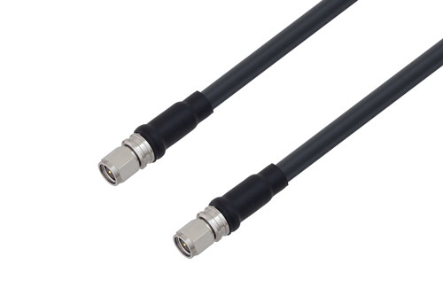 SMA Male to SMA Male Low Loss Cable Using LMR-240 Coax with Times Microwave Components with HeatShrink