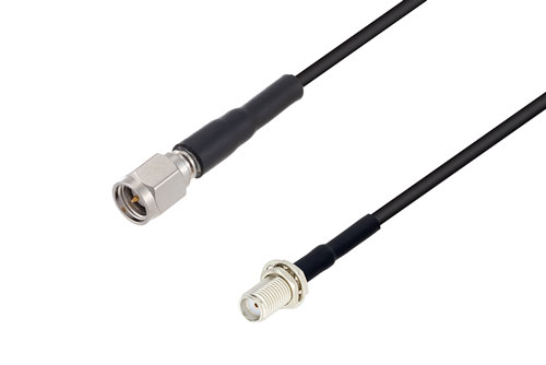 SMA Male to SMA Female Bulkhead Low Loss Cable Using LMR-100 Coax