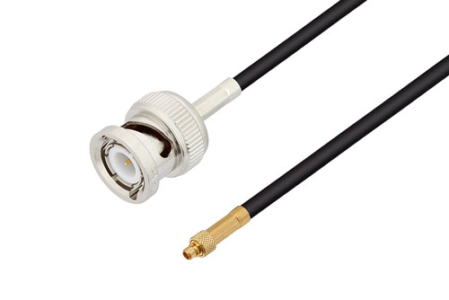 MMCX Plug to BNC Male Low Loss Cable Using LMR-100 Coax