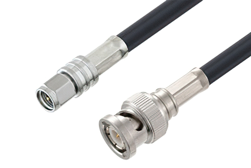 SMA Male to BNC Male Cable 50 CM Length Using LMR-240 Coax