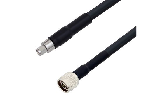 N Male to SMA Male Low Loss Cable Using LMR-400 Coax