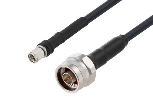 SMA Male to N Male Low Loss Cable Using LMR-240-UF Coax with Times Microwave Components