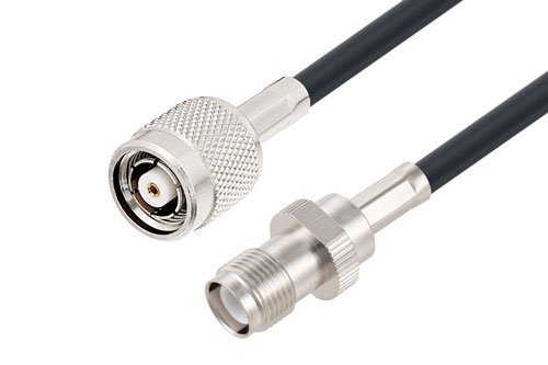 Reverse Polarity TNC Plug to Reverse Polarity TNC Jack Low Loss Cable Using LMR-195 Coax