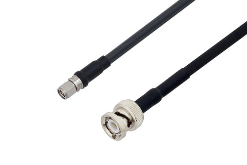 SMA Male to BNC Male Low Loss Cable Using LMR-240 Coax
