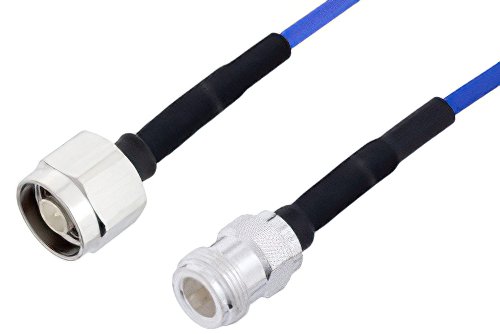 N Male to N Female LSZH Jacketed Low PIM Cable Using SR402FLJ Low PIM Coax with HeatShrink, RoHS