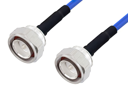 7/16 DIN Male to 7/16 DIN Male LSZH Jacketed Low PIM Cable 200 cm Length Using SR401FLJ Low PIM Coax with HeatShrink, RoHS